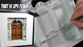 Creating a Baroque Door in a 3D Frame - Diorama Tutorial- Scratch