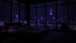 Insomnia Solution: Rain Sounds on Bedroom Window for Tranquil Sleep ️