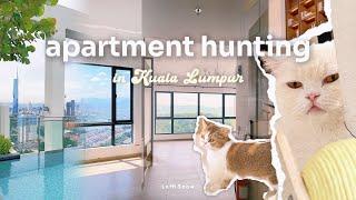 vlog | apartment hunting , touring 9 apartments with prices | cat cafe hopping  | apple store @TRX