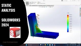 Static Analysis Solidworks 2024 | #solidworkssimulation