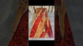 Huge Red Lava Table  Link In Bio For A Table Quote  #red #woodworking #epoxy #diningtable