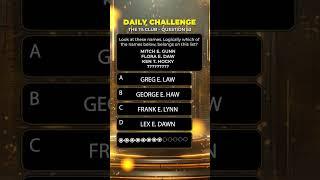 The 1% Club Quiz - Daily Challenge - Question 53