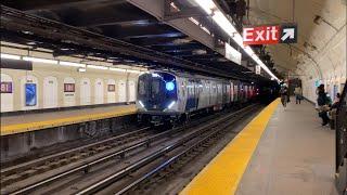 MTA NYC Subway Weekend Kawasaki R211 A Train Action In Upper Manhattan (12/23/23)