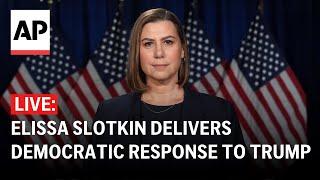 LIVE: Elissa Slotkin delivers Democratic response to Trump’s speech