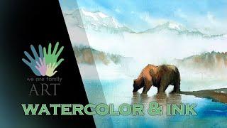 Watercolor and Ink Speedpaint Tutorial, Bear