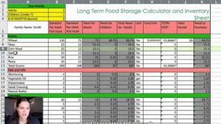 Long Term Food Storage Calculator Tutorial