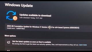 How to fix Install error 0x800736b3 2024-06 Cumulative Update for Windows 11 Version 23H2 KB5039212