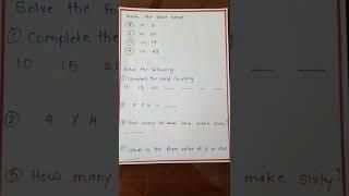 Class-2 Maths Practice worksheet |