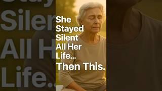 She Was Silent All Her Life. Then She Spoke One Sentence #SilentTruth #LifeWords #OneSentence