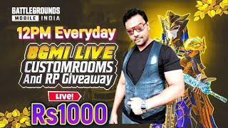 BGMI LIVE - CUSTOM ROOMS - UC GIVEAWAY FOR ALL