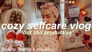 COZY SELF CARE WINTER DAY IN MY LIFE VLOG ️ being productive, baking & sticking to new years goals