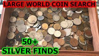 World Coin Collection Unboxing & Sorting - 50+ Silver Coins & More [Part 1]