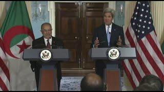 Secretary Kerry Delivers Remarks With Algerian Foreign Minister Lamamra