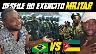 GRINGOS reage ao Desfile do exército brasileiro vs  exército moçambicano VIMOS QUE HÁ MUITO EM COMUM