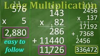 Long Multiplication: Multi-digit multiplication and easy-to-follow