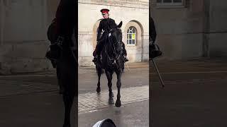 “Make way!” Female Guard on massive horse.