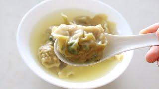 5 mins easy wonton dumpling soup