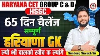 Haryana GK Important Question Series -33 | By Sandeep Siwach Sir | HR GK for HSSC CET, HTET 2024