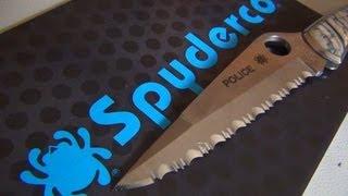 "Like Regular Knives Through Paper" - "Spyderco Police" Paper and Cardboard Cut Test