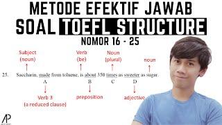 Metode EFEKTIF Jawab Soal TOEFL Written Expression No 16-25