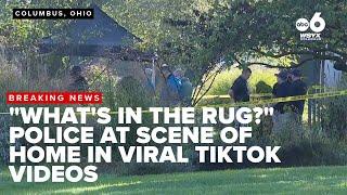 WATCH LIVE: Police at a Columbus home at center of viral "buried rug" TikTok videos