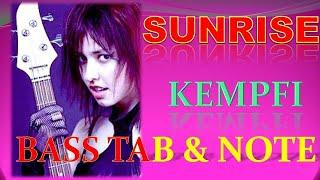 SUNRISE - KEMPFI - BASS TAB & NOTE SHEET - #16