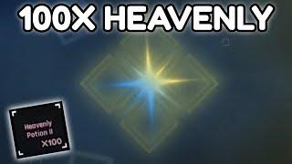 Using 100 HEAVENLY POTION 2 in SOL'S RNG... (LUCKIEST VIDEO EVER)