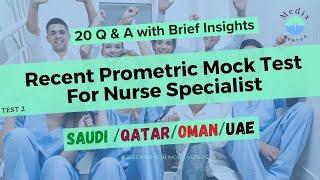 Prometric Questions & Answers for Nurses | Prometric Saudi, DHA, QATAR, OMAN and Kuwait Mock Test