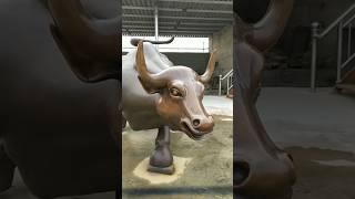 Bull sculpture! Do you know what breed of bull this is?#sculpture #art #artwork #custom