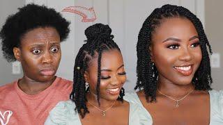 She did that! Easy DIY Short Fluffy Twist for $8 | Protective Style | X-pression Spring Afro Twist