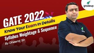 GATE 2022 || Know Your Exam In Details | Syllabus Weightage & Sequence | By Dheeraj Sir | Gradeup