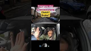 clutch first or brake first in car? #car  #cars  #driving  #manualcar #sweden
