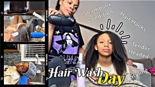 Our EASY Hair Wash Day Routine ‍️! (Hair Hacks, Healthy, Growth)