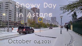 SNowfall In Fall In Nursultan (Astana) Kazakhstan+Other Street Clips|vlog de facto