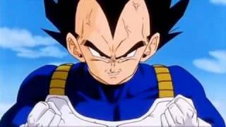 Vegeta turns super saiyan for the first time.