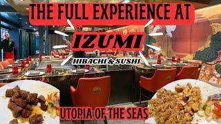 The FULL Experience at IZUMI Hibachi & Sushi | Royal Caribbean UTOPIA of The Seas | FUN Food & Show!