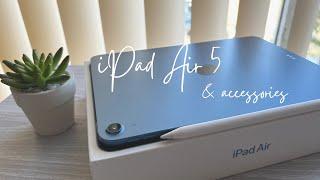 iPad Air 5 Blue Unboxing + Accessories 