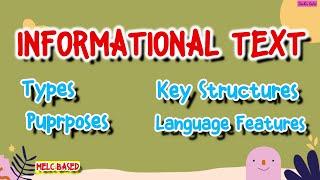 Identify the Purpose & Structural & Language Features of Various Types of Informational/Factual Text