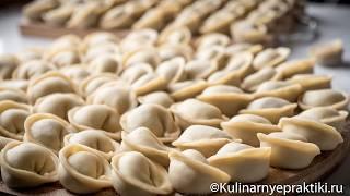 Favorite recipe of Russian homemade pelmeni dumplings on custard dough. Step by step