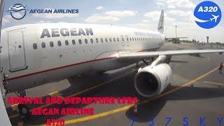 AEGEAN AIRLINES AIRBUS A320 LANDING AND DEPARTURE RW21 LFRS [NTE]