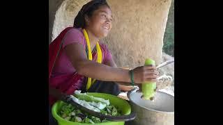 Great Day of Hardly family in village.  Cooking noodles with mushrooms.  building lifestyle kids