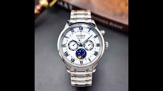 UNBOXING AP1050-81A CITIZEN MOON PHASE WHITE DIAL MEN'S WATCH