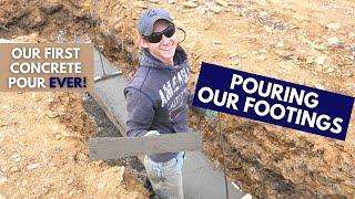 Two Millennials Pour Concrete Footings (for the first time...)