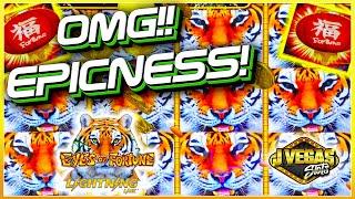 ACTION PACKED JACKPOT HANDPAY WINNING! Lightning Link Eyes of Fortune