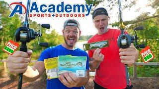 CHEAP vs EXPENSIVE Academy Fishing Gear Challenge!