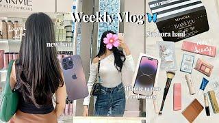 iPhone 14 pro unboxing, new haircut, Sephora rare beauty haul ️ weekly vlog  philippines 