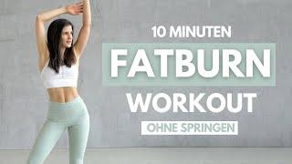 10 MIN Anfänger Abnehm Workout | schnell Fett verbrennen | ohne Springen & ohne Matte | Tina Halder