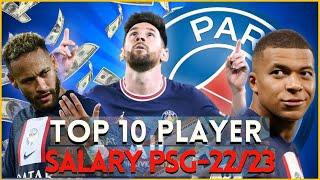 TOP 10 PLAYERS SALARY PSG- ( 22/23 )#psgnews