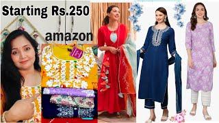 Amazon Summer kurta Kurti set Haul || starting Rs.499/only #amazonfashion #amazonhual #beautiful