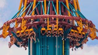 STUCK on MASSIVE Drop Tower! | My Experience BREAKING DOWN on Falcon’s Fury!